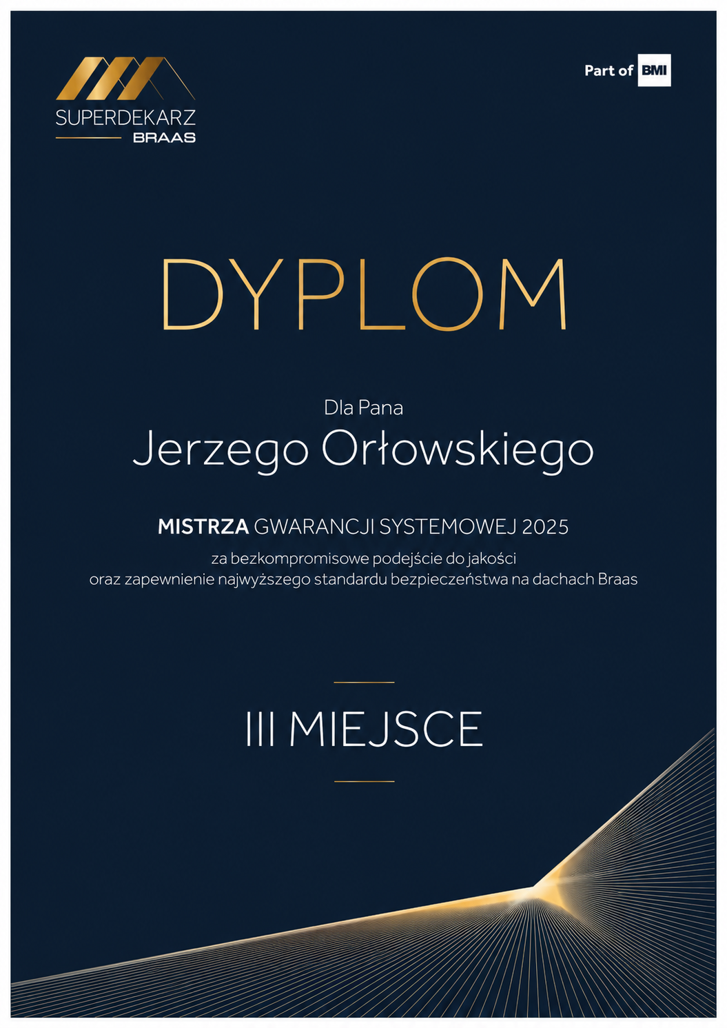 Certyfikat i dyplom Jerzego Orłowskiego - dokument 04